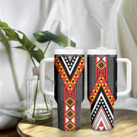 Niho Taniwha Taniko Motif Tumbler With Handle