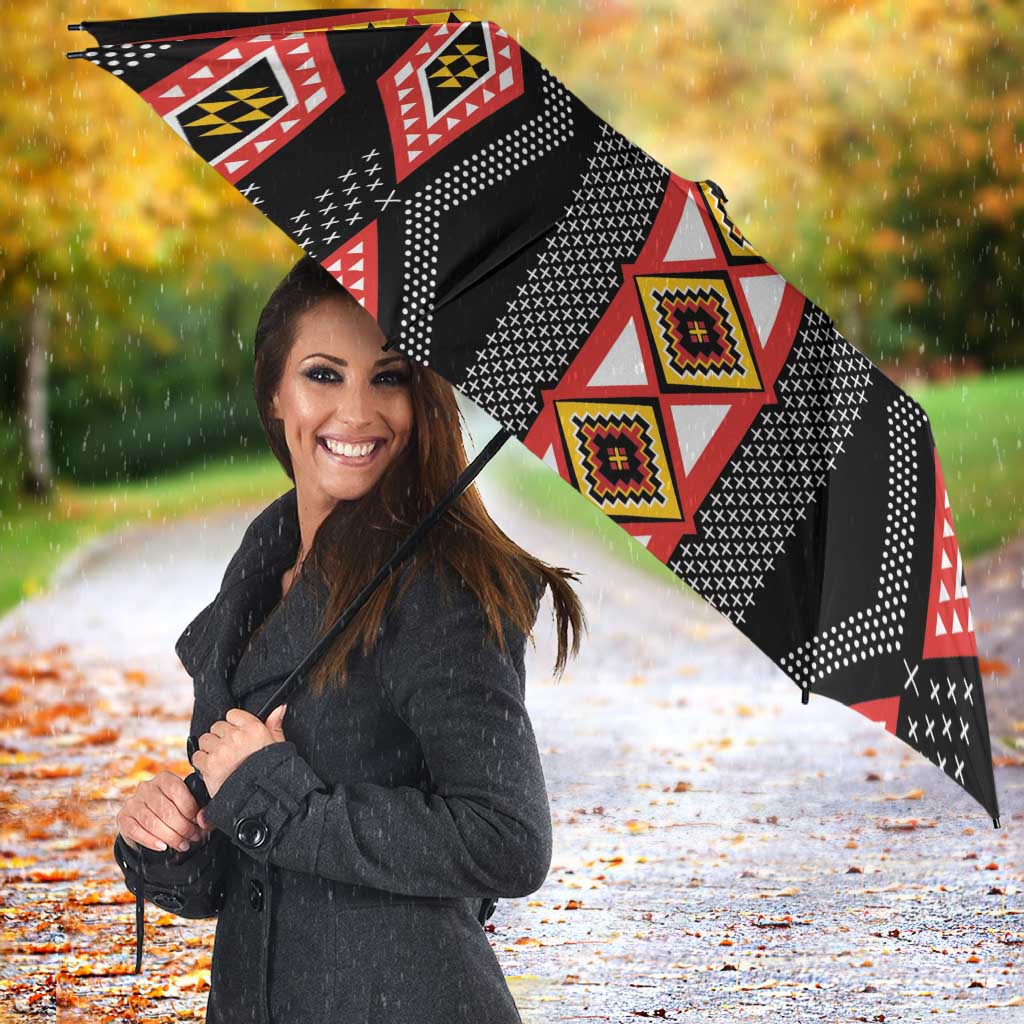 Niho Taniwha Taniko Motif Umbrella - Polynesian Pride