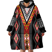 Niho Taniwha Taniko Motif Wearable Blanket Hoodie