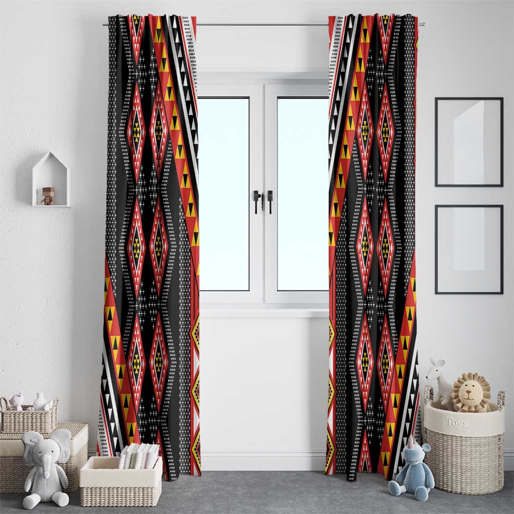 Niho Taniwha Taniko Motif Window Curtain