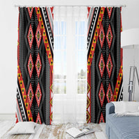 Niho Taniwha Taniko Motif Window Curtain
