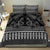Black Taniko Kowhaiwhai Tukutuku Motif Bedding Set