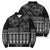 Black Taniko Kowhaiwhai Tukutuku Motif Bomber Puffer Jacket - Polynesian Pride