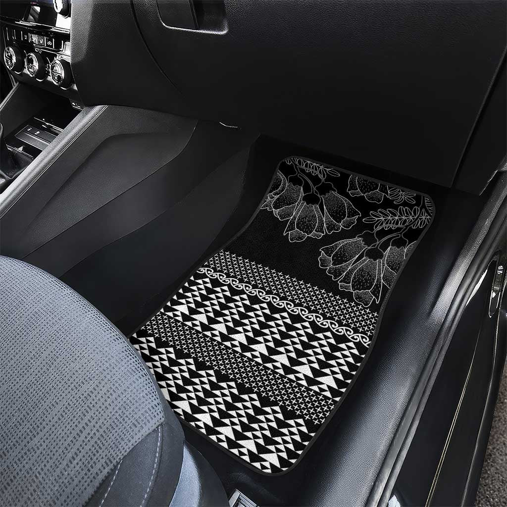 Black Taniko Kowhaiwhai Tukutuku Motif Car Mats