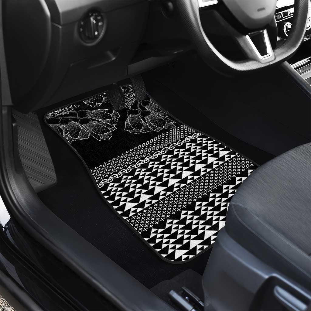 Black Taniko Kowhaiwhai Tukutuku Motif Car Mats