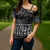 Black Taniko Kowhaiwhai Tukutuku Motif Cross Shoulder Shirt - Polynesian Pride