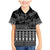 Black Taniko Kowhaiwhai Tukutuku Motif Family Matching Mermaid Dress and Hawaiian Shirt