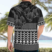 Black Taniko Kowhaiwhai Tukutuku Motif Hawaiian Shirt
