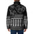 Black Taniko Kowhaiwhai Tukutuku Motif Padded Jacket - Polynesian Pride