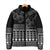 Black Taniko Kowhaiwhai Tukutuku Motif Padded Jacket - Polynesian Pride