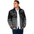 Black Taniko Kowhaiwhai Tukutuku Motif Padded Jacket - Polynesian Pride