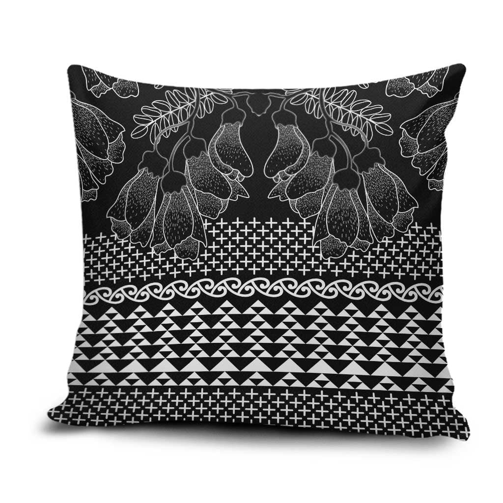 Black Taniko Kowhaiwhai Tukutuku Motif Pillow Cover - Polynesian Pride