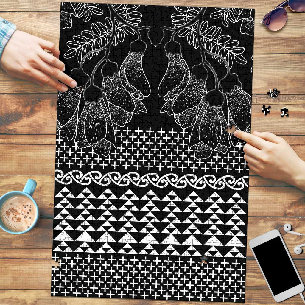 Black Taniko Kowhaiwhai Tukutuku Motif Puzzle - Polynesian Pride