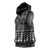 Black Taniko Kowhaiwhai Tukutuku Motif Sleeveless Hoodie - Polynesian Pride