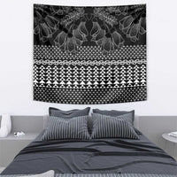 Black Taniko Kowhaiwhai Tukutuku Motif Tapestry