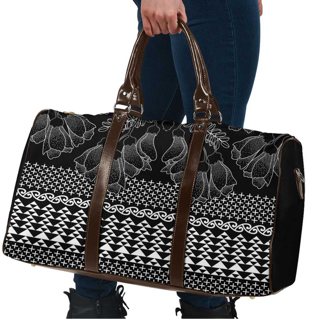 Black Taniko Kowhaiwhai Tukutuku Motif Travel Bag - Polynesian Pride