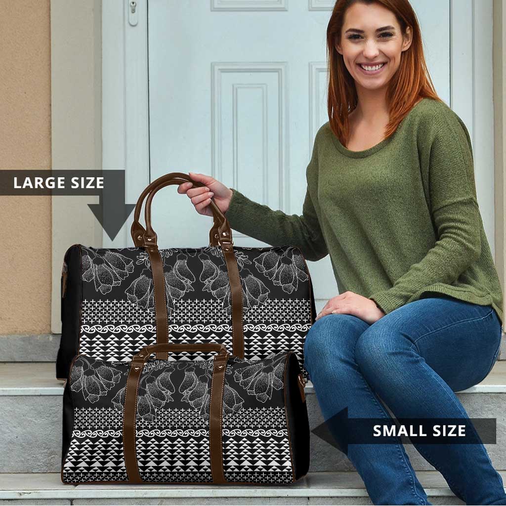 Black Taniko Kowhaiwhai Tukutuku Motif Travel Bag - Polynesian Pride