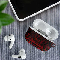 Red Taniko Kowhaiwhai Tukutuku Motif AirPods Case - Polynesian Pride
