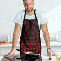 Red Taniko Kowhaiwhai Tukutuku Motif Apron - Polynesian Pride