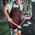 Red Taniko Kowhaiwhai Tukutuku Motif Apron - Polynesian Pride