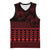 Red Taniko Kowhaiwhai Tukutuku Motif Basketball Jersey - Polynesian Pride