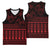 Red Taniko Kowhaiwhai Tukutuku Motif Basketball Jersey - Polynesian Pride