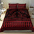 Red Taniko Kowhaiwhai Tukutuku Motif Bedding Set