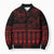 Red Taniko Kowhaiwhai Tukutuku Motif Bomber Puffer Jacket - Polynesian Pride