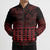 Red Taniko Kowhaiwhai Tukutuku Motif Bomber Puffer Jacket - Polynesian Pride