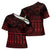 Red Taniko Kowhaiwhai Tukutuku Motif Cross Shoulder Shirt - Polynesian Pride