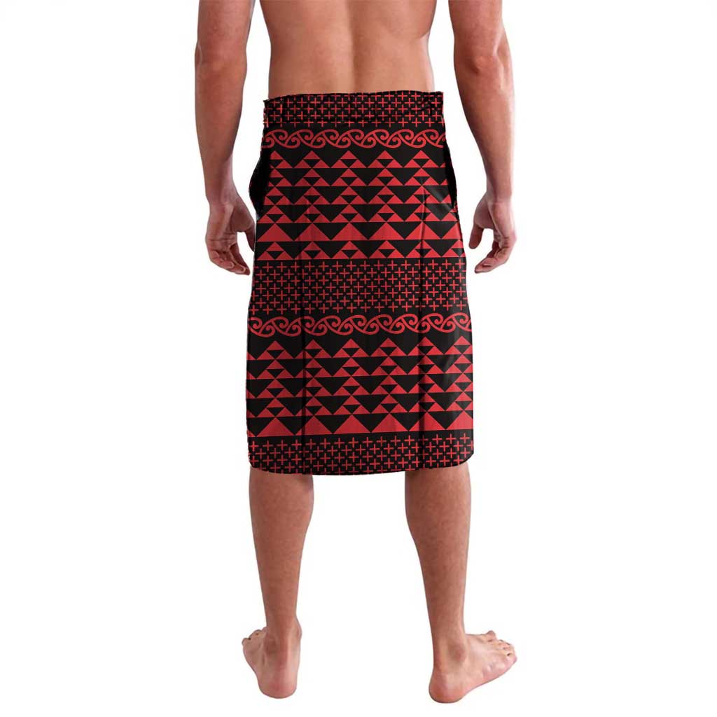 Red Taniko Kowhaiwhai Tukutuku Motif Lavalava