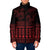 Red Taniko Kowhaiwhai Tukutuku Motif Padded Jacket - Polynesian Pride