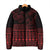 Red Taniko Kowhaiwhai Tukutuku Motif Padded Jacket - Polynesian Pride