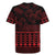Red Taniko Kowhaiwhai Tukutuku Motif Rugby Jersey
