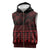 Red Taniko Kowhaiwhai Tukutuku Motif Sleeveless Zip Hoodie - Polynesian Pride