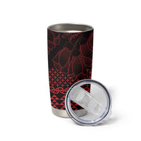 Red Taniko Kowhaiwhai Tukutuku Motif Tumbler Cup
