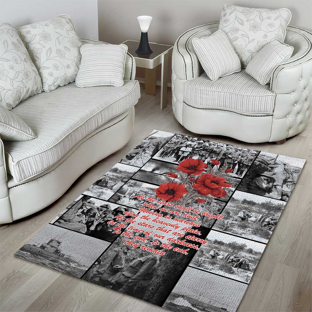 ANZAC Day Gallipoli Campaign Area Rug To The End They Remain