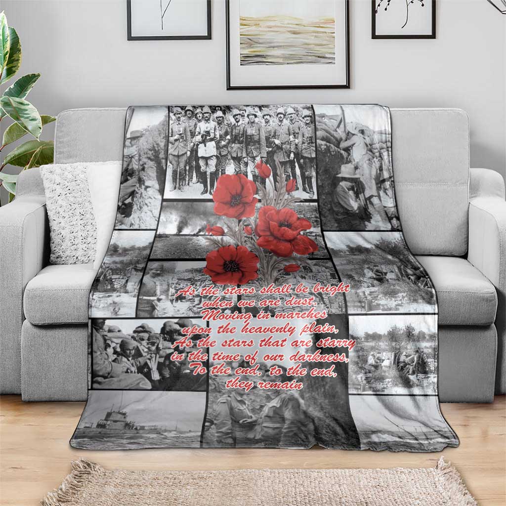 ANZAC Day Gallipoli Campaign Blanket To The End They Remain