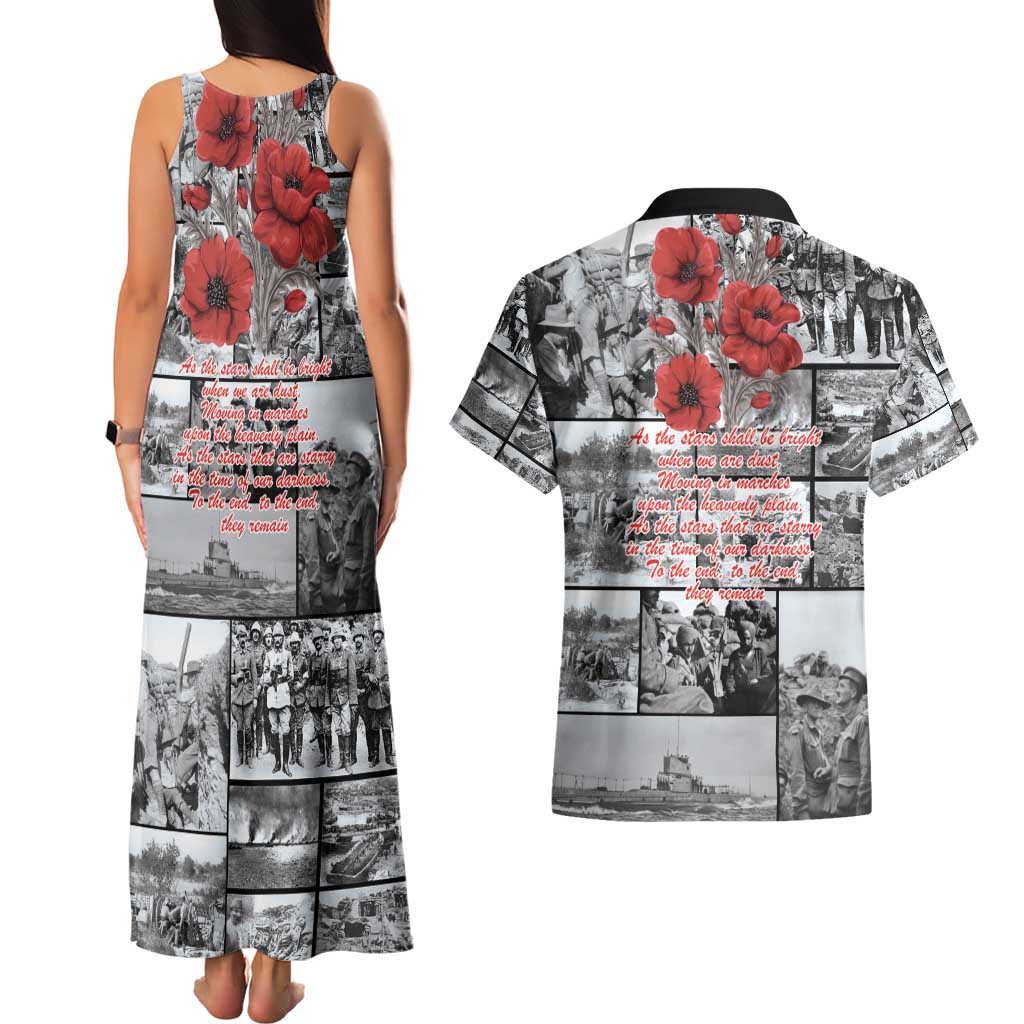 ANZAC Day Gallipoli Campaign Couples Matching Tank Maxi Dress and Hawaiian Shirt To The End They Remain LT9 - Polynesian Pride