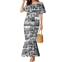 ANZAC Day Gallipoli Campaign Family Matching Mermaid Dress and Hawaiian Shirt To The End They Remain LT9 Mom's Dress Black - Polynesian Pride