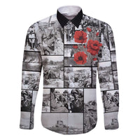 ANZAC Day Gallipoli Campaign Family Matching Off The Shoulder Long Sleeve Dress and Hawaiian Shirt To The End They Remain LT9 Dad's Shirt - Long Sleeve Black - Polynesian Pride