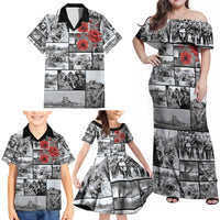 ANZAC Day Gallipoli Campaign Family Matching Off Shoulder Maxi Dress and Hawaiian Shirt To The End They Remain