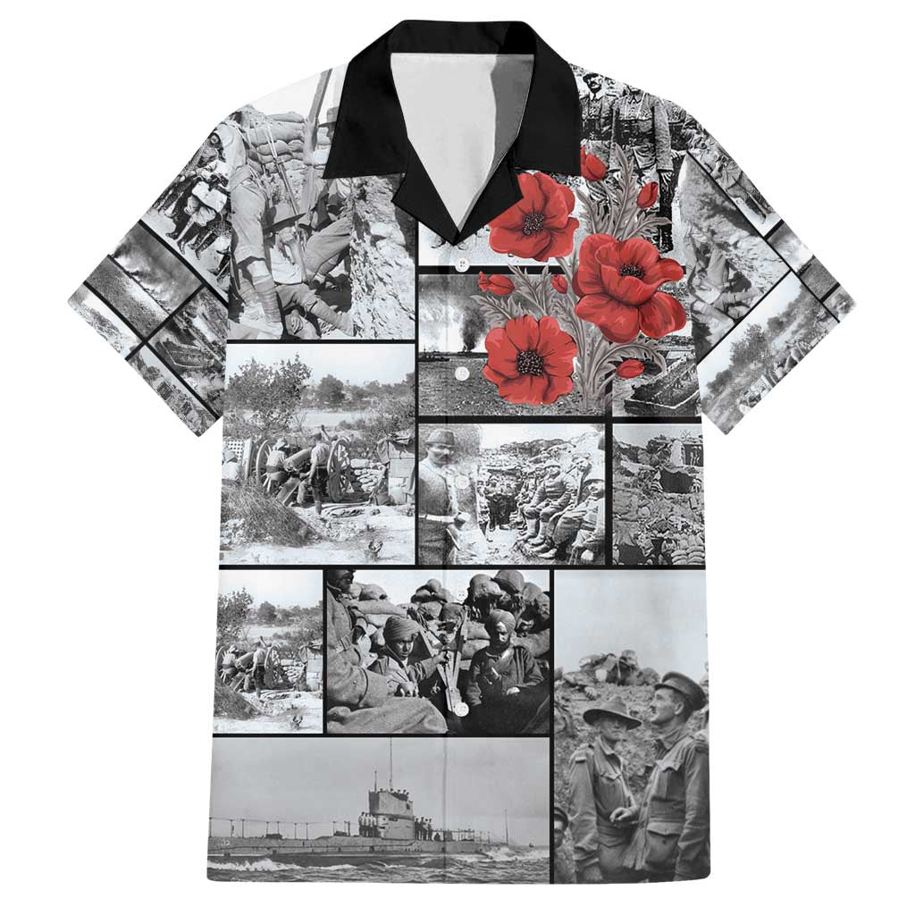 ANZAC Day Gallipoli Campaign Family Matching Puletasi and Hawaiian Shirt To The End They Remain LT9 Dad's Shirt - Short Sleeve Black - Polynesian Pride