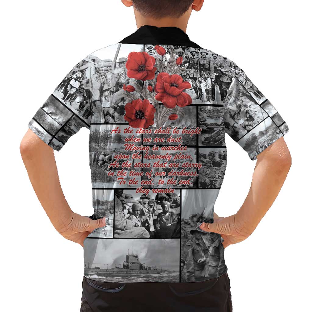 ANZAC Day Gallipoli Campaign Family Matching Short Sleeve Bodycon Dress and Hawaiian Shirt To The End They Remain LT9 - Polynesian Pride