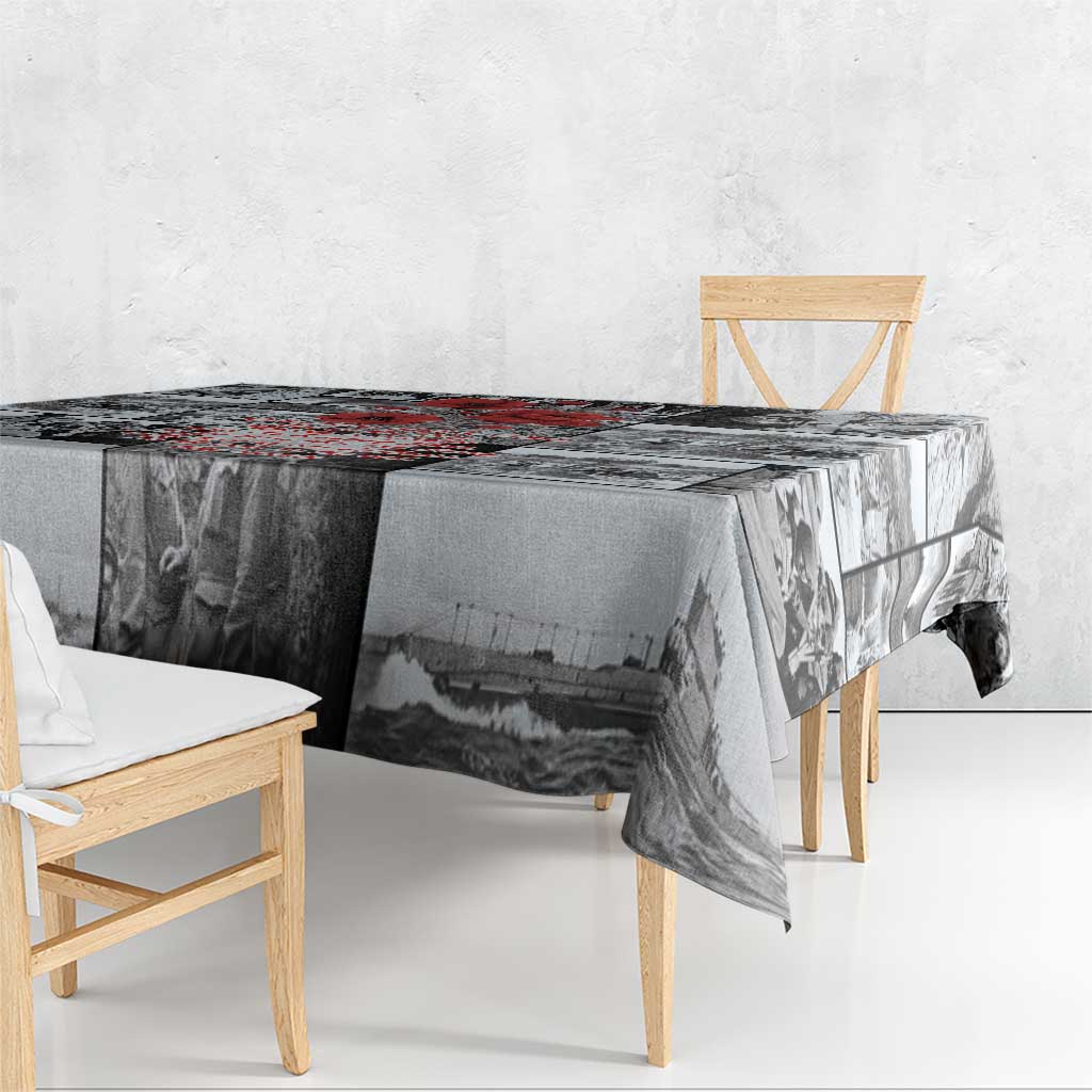 ANZAC Day Gallipoli Campaign Tablecloth To The End They Remain