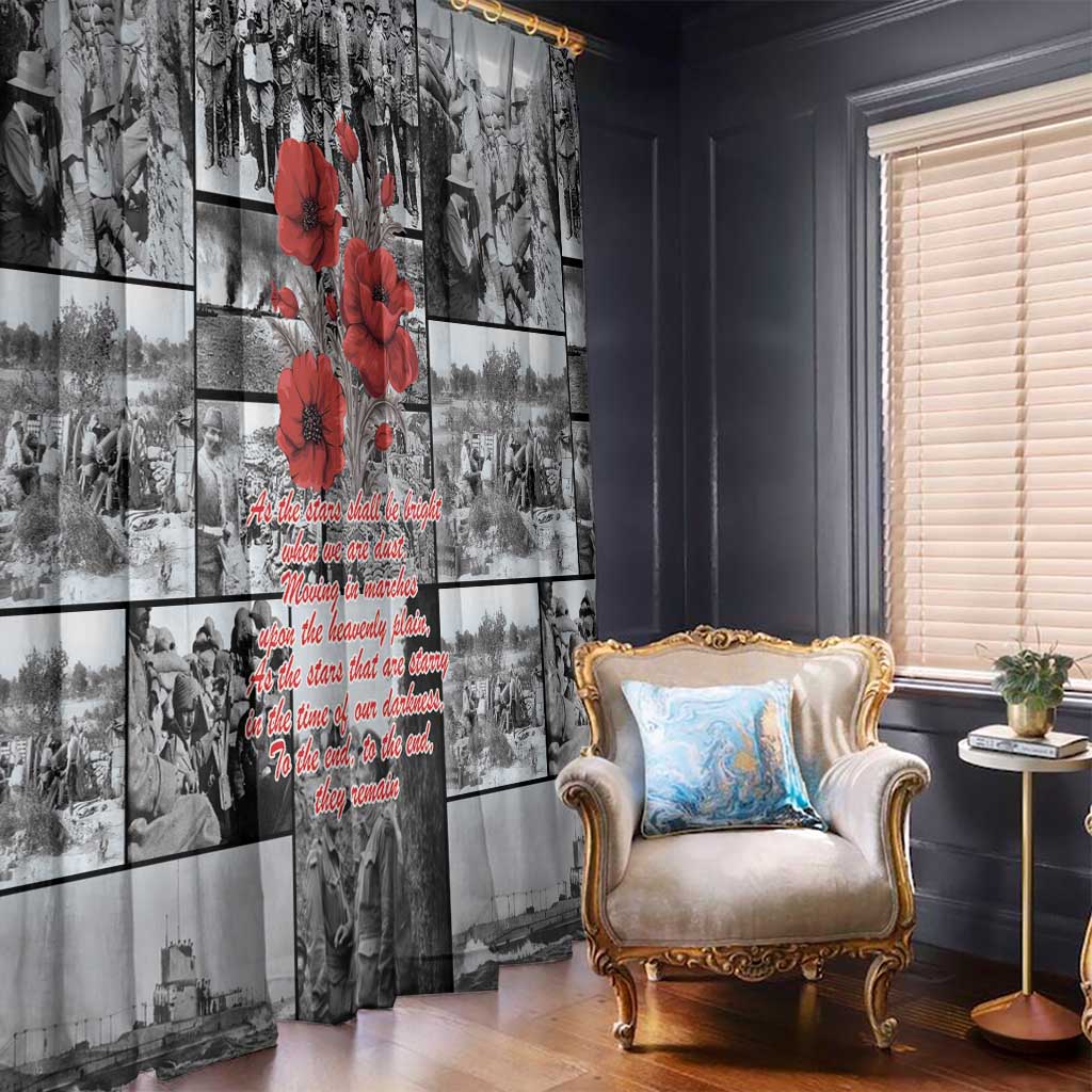 ANZAC Day Gallipoli Campaign Window Curtain To The End They Remain