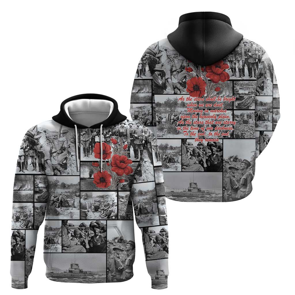 ANZAC Day Gallipoli Campaign Zip Hoodie To The End They Remain