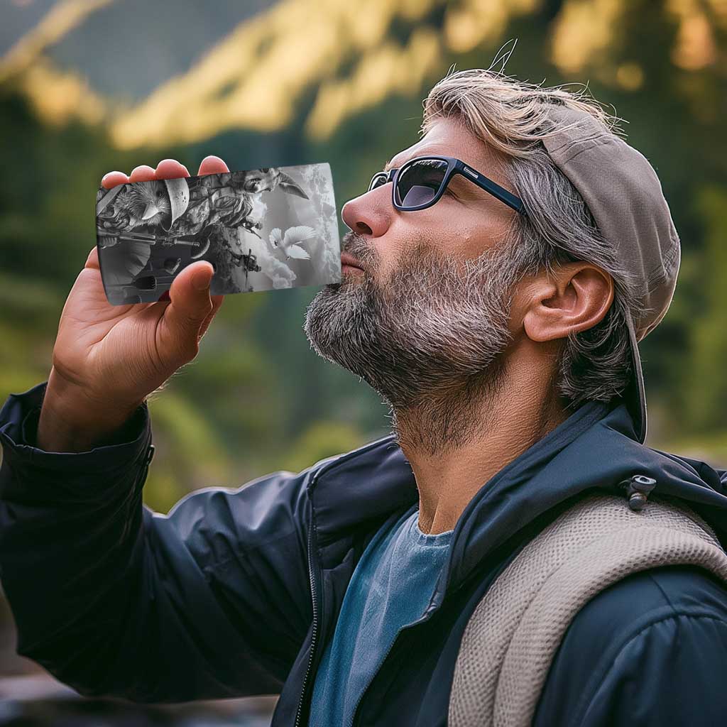 Black ANZAC Day The Battle of Lone Pine 4 in 1 Can Cooler Tumbler Kiwi-Kangaroo Soldier Lest We Forget