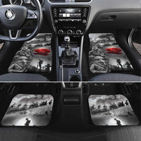 Black ANZAC Day The Battle of Lone Pine Car Mats Kiwi-Kangaroo Soldier Lest We Forget