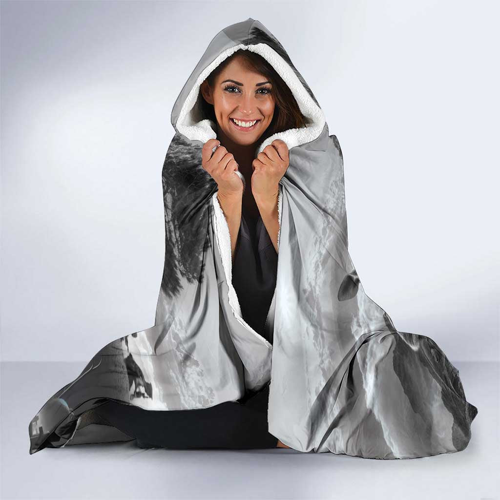 Black ANZAC Day The Battle of Lone Pine Hooded Blanket Kiwi-Kangaroo Soldier Lest We Forget